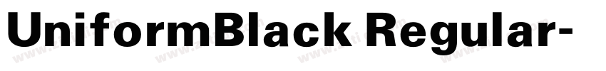 UniformBlack Regular字体转换